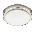 DYMOND 10" LED Ceiling Light Flush Mount Dimmable Brushed Nickel Double Ring
