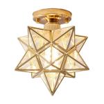 Kraoden Crystal Ceiling Light Fixture, Recessed Mount Hallway Lighting, Modern Decorative Lamp for Dining Room, Balcony, Porch, and Stairwell