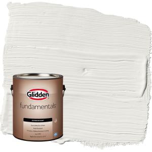 Glidden Fundamentals Willow Springs / White Flat Exterior Paint, 1 Gallon