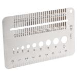 IDEANATEGRATE Gap Width Measuring Tool Straight Ruler Silver Stainless Steel 1Set Multipurpose Design