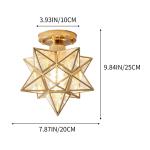 Kraoden Crystal Ceiling Light Fixture, Recessed Mount Hallway Lighting, Modern Decorative Lamp for Dining Room, Balcony, Porch, and Stairwell