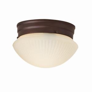Mainstays 7.5" Classic Flush Mount Ceiling Light, Bronze Finish Frosted Glass Shade, Bulb Not Included
