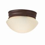 Mainstays 7.5" Classic Flush Mount Ceiling Light, Bronze Finish Frosted Glass Shade, Bulb Not Included