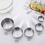 Delaman 5 Pieces Stainless Steel Measuring Cup Set Kitchen Cooking Tool Cooking