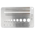 IDEANATEGRATE Gap Width Measuring Tool Straight Ruler Silver Stainless Steel 1Set Multipurpose Design