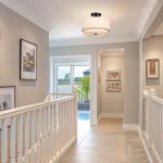 FRIDEKO HOME 12.6inch Semi Flush Mount Ceiling Light, 3-Light Ceiling Light with 2-Layer Linen Fabric Shade, Farmhouse Drum Ceiling Lighting for Bedroom Hallyway Living Room Kitchen(Withou Bulb)