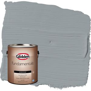 Glidden Fundamentals UFO / Gray Flat Exterior Paint, 1 Gallon