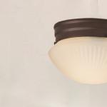 Mainstays 7.5" Classic Flush Mount Ceiling Light, Bronze Finish Frosted Glass Shade, Bulb Not Included