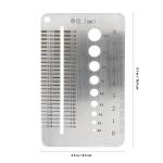 IDEANATEGRATE Gap Width Measuring Tool Straight Ruler Silver Stainless Steel 1Set Multipurpose Design