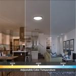 Mainstays 12" Oil Rubbed Bronze Integrated LED Flush Mount Ceiling Lights 3 CCT