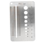 IDEANATEGRATE Gap Width Measuring Tool Straight Ruler Silver Stainless Steel 1Set Multipurpose Design