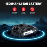 Cshidworld 20V Cordless Power Drill Set, Drill Kit with 2 Lithium-Ion & Charger, 3/8" Keyless Chuck, Electric Drill W/ 2 Variable Speed & LED Light, 25+1 Position and 34pcs Drill/Driver Bits(Red)