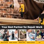 Deli 12V Max Lithium-Ion Cordless Impact Drill Driver Set, Electric Screwdriver Driver Tool Kit, 3/8" Keyless Chuck,,with 2.0Ah Battery,Charger