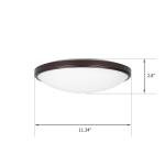 Mainstays 12" Oil Rubbed Bronze Integrated LED Flush Mount Ceiling Lights 3 CCT