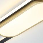 Garwarm Modern LED Flush Mount Ceiling Lights Dimmable LED Ceiling Lamp with Remote Control 40W Acrylic Linear Ceiling Lighting Fixtures for Living Room Dining Kitchen Bedroom (3000-6500K)