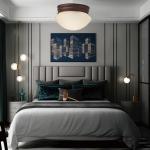 Mainstays 7.5" Classic Flush Mount Ceiling Light, Bronze Finish Frosted Glass Shade, Bulb Not Included