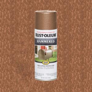 Copper, Rust-Oleum Stops Rust Hammered Spray Paint-210849, 12 oz