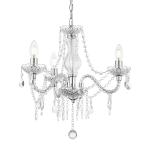 NATYSEAN Chandeliers for Dining Room, 3-Light Modern Crystal Ceiling Light, farmhouse chandelier Adjustable Hanging Lamp for Bedroom Hallway Kitchen Dining Room Foyer