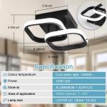Senhu LED Ceiling Light Modern Square LED Ceiling Lamp 6000K White Light Ceiling Lighting Fixture for Kitchen Bedrooms Hallway Office