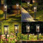 6 Pack Solar Lights Outdoor Waterproof for Garden Pathway Walkway Yard Lawn Decorative Landscape Lighting.(Warm White)