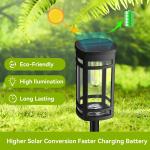 6 Pack Solar Lights Outdoor Waterproof for Garden Pathway Walkway Yard Lawn Decorative Landscape Lighting.(Warm White)