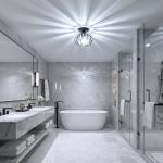 Frideko Home 2 Pack Semi Flush Mount Ceiling Light Fixture, 7.5" Metal Cage Crystal Chandelier, Industrial Ceiling Lamps E26/E27 Base for Entryway Bedroom Porch Kitchen (Bulb not included)