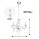 NATYSEAN Chandeliers for Dining Room, 3-Light Modern Crystal Ceiling Light, farmhouse chandelier Adjustable Hanging Lamp for Bedroom Hallway Kitchen Dining Room Foyer