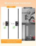 2 Pack 31.5 Inch Wall Sconce Removable Battery Operated with Remote Control 360°Rotate Touch Control 4 Color Dimmable No Wiring LED Wall Lights for Living Room Hallway Bedroom