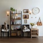 Sterling & Noble Cordless Brass Rechargeable Wall Sconce with Scalloped Fabric Shade and Remote