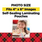 Scotch Self-Sealing Laminating Pouches 4.3 in x 6.3 in, Gloss Finish, 5 Pouches