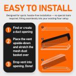 4X10 Floor Vent Covers Floor Register with Mesh Cover Trap, Heat and Air, Walkable Metal Floor Register for HVAC Duct, Basketweave, Light Grey