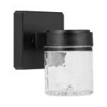 Mainstays 6" Outdoor Black Integrated LED Wall Light, Glass Shade, 110° Beam Angle, 140° Beam Spread