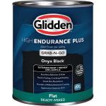Glidden HEP Grab-N-Go Onyx Black / Black Flat Exterior Paint with Primer, 1 Quart