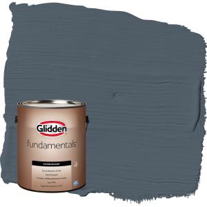 Glidden Fundamentals Goblin / Gray Flat Exterior Paint, 1 Gallon