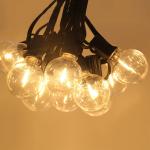 DAYBETTER Outdoor String Lights,100ft,with 50 G40 Edison Vintage Bulbs,Waterproof for Patio Garden Gazebo Bistro Cafe Backyard