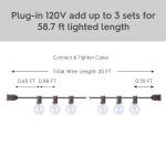 Better Homes & Gardens 20-Count G40 Clear Glass Globe Outdoor Patio String Lights