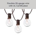 Better Homes & Gardens 20-Count G40 Clear Glass Globe Outdoor Patio String Lights