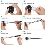 Qishi Solar Garden Lights, 12pack Solar Lights Outdoor - Waterproof, Stainless Steel Outdoor Solar Lights, LED Solar Powered Landscape Lighting for Yard Patio Landscape In-Ground Spike Pathway