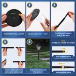 10 Pack Solar Lights for Outside Pathway Walkway Driveway Garden Yard Solar Powered Lights Outdoor Waterproof. (Black, Cool White)
