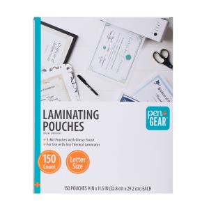 Pen+Gear Thermal Laminating Pouches 150 Count, 9 × 11.5×0.1 inch
