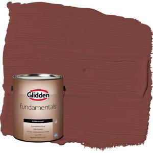Glidden Fundamentals Sweet Spiceberry / Red Flat Exterior Paint, 1 Gallon