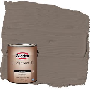 Glidden Fundamentals Tattle Tail / Brown Flat Exterior Paint, 1 Gallon