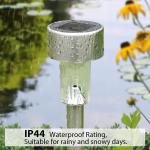 Qishi Solar Garden Lights, 12pack Solar Lights Outdoor - Waterproof, Stainless Steel Outdoor Solar Lights, LED Solar Powered Landscape Lighting for Yard Patio Landscape In-Ground Spike Pathway