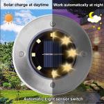 Solar Ground Lights, Waterproof Solar Garden Lights, Upgraded Outdoor Garden Waterproof Bright in-Ground Lights, Landscape Lights for Pathway,Yard,Deck,Lawn,Patio,Walkway (12 Pack Warm Light)