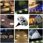 Solar Ground Lights, Waterproof Solar Garden Lights, Upgraded Outdoor Garden Waterproof Bright in-Ground Lights, Landscape Lights for Pathway,Yard,Deck,Lawn,Patio,Walkway (12 Pack Warm Light)
