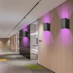 DONGPAI Modern LED Wall Sconce Lights Up Down Wall Mount Light 5W Hallway Wall Lighting for Living Room Bedroom Hallway Corridor, RGB, 2 Pack