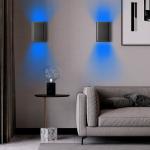 DONGPAI Modern LED Wall Sconce Lights Up Down Wall Mount Light 5W Hallway Wall Lighting for Living Room Bedroom Hallway Corridor, RGB, 2 Pack