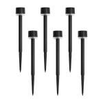 Mainstays Solar Powered Black Classic Halo Column LED Path Light and Landscape Light, 2 Lumens