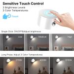 BN-LINK Wall Lights, 360°Adjustable Wall Lamp with 3 Color Modes 3 Brightness Levels, Wall Mounted Lamp for Bedroom Reading Bedside, White