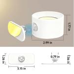 BN-LINK Wall Lights, 360°Adjustable Wall Lamp with 3 Color Modes 3 Brightness Levels, Wall Mounted Lamp for Bedroom Reading Bedside, White